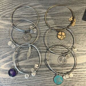 6 Alex and Ani bracelets